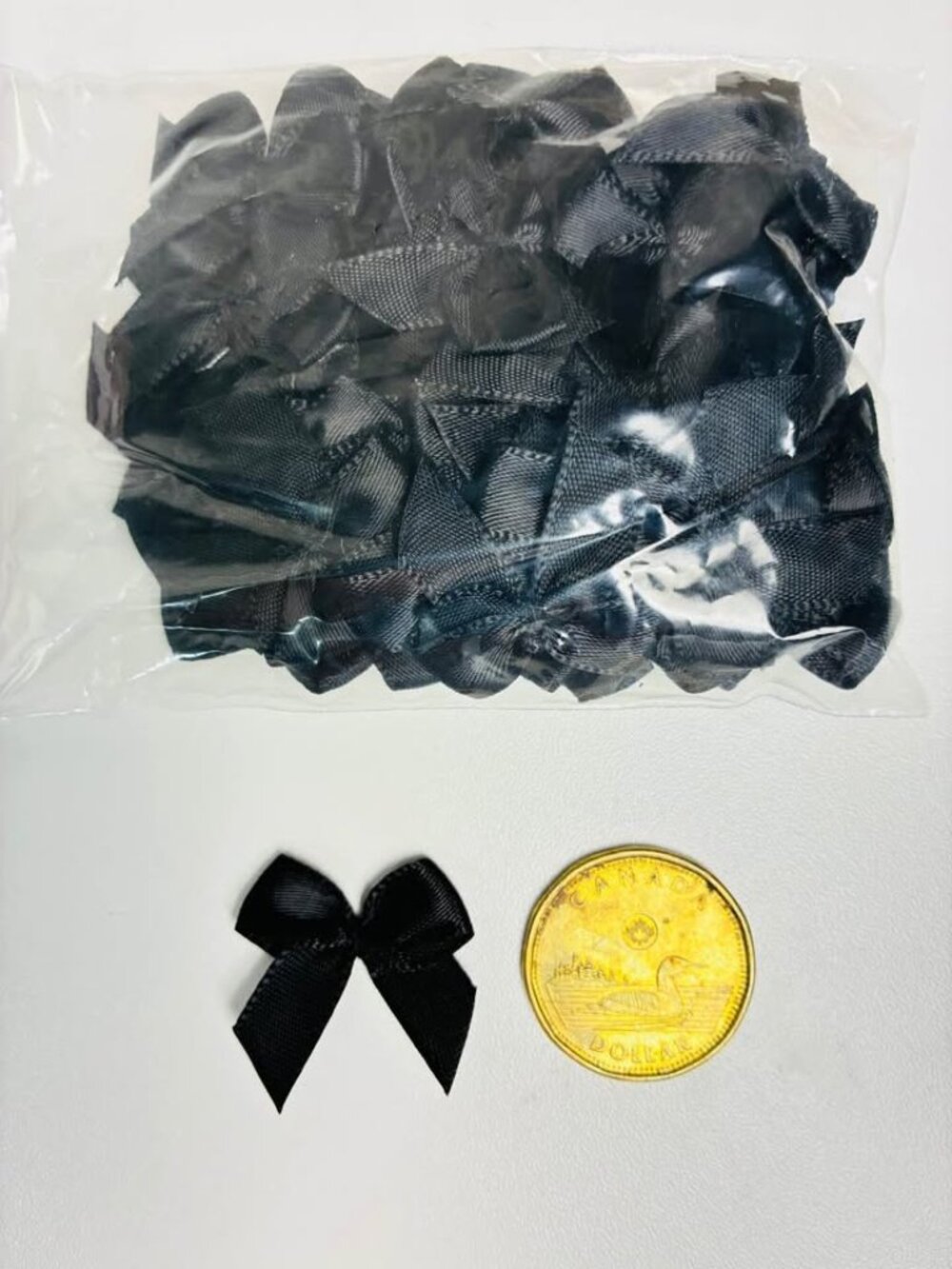 50-Pack Mini Craft Ribbon Bow 1x1 inch black